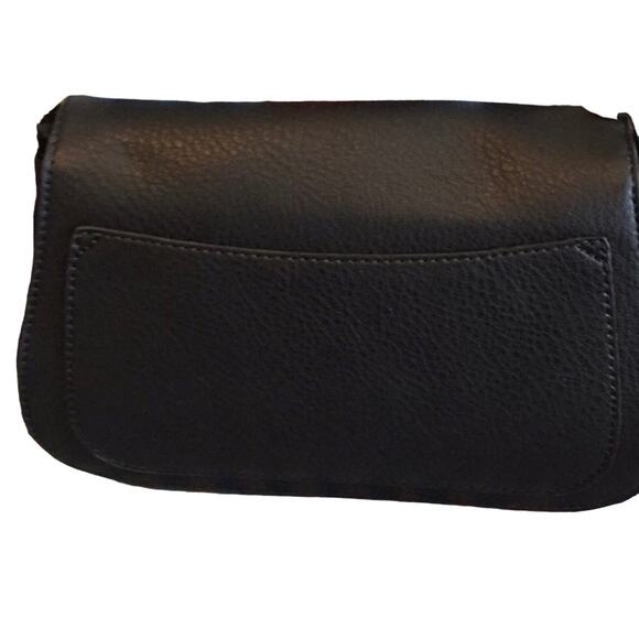 Crossbody bag black with 2 straps turn lock closure - Picture 5 of 8